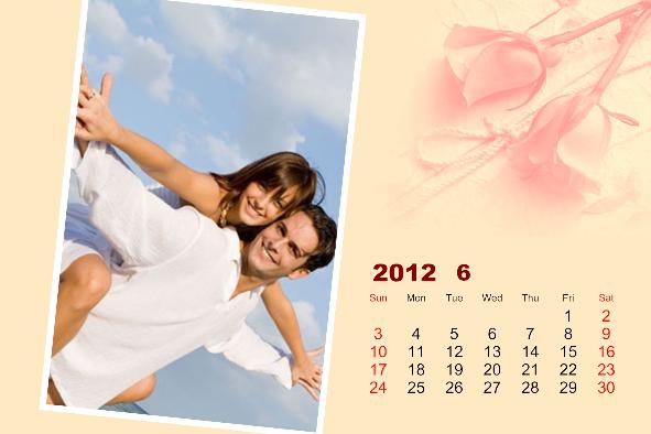 写真カレンダー photo templates 愛のカレンダー1